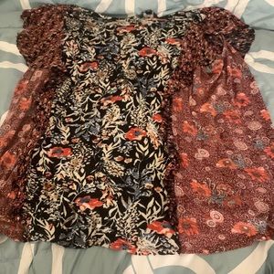 lucky brand like new women’s 2x short sleeve shirt